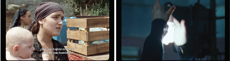  Fotogramas de dos secuencias del filme Lázaro feliz