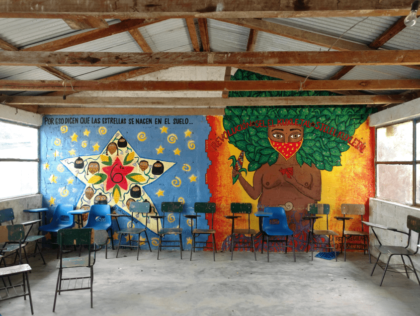 Escuela de lengua
autónoma, Caracol en territorio zapatista, Chiapas